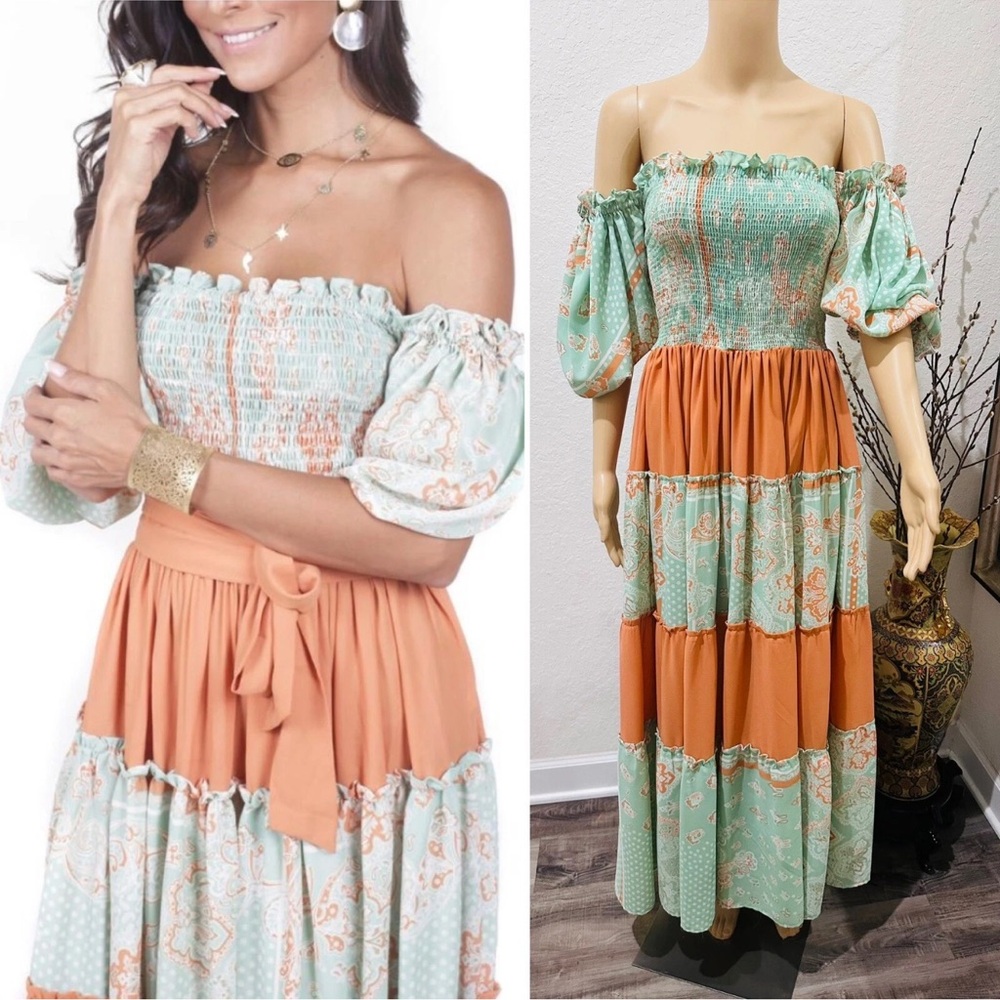 Cristina Sabatini paisley maxi dress S